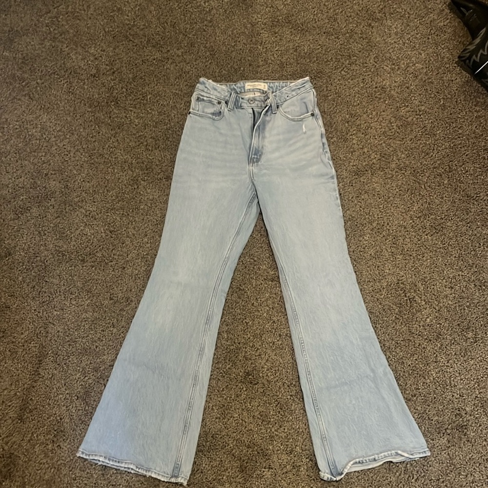 Abercrombie Curve Love Vintage Flare, Light Wash